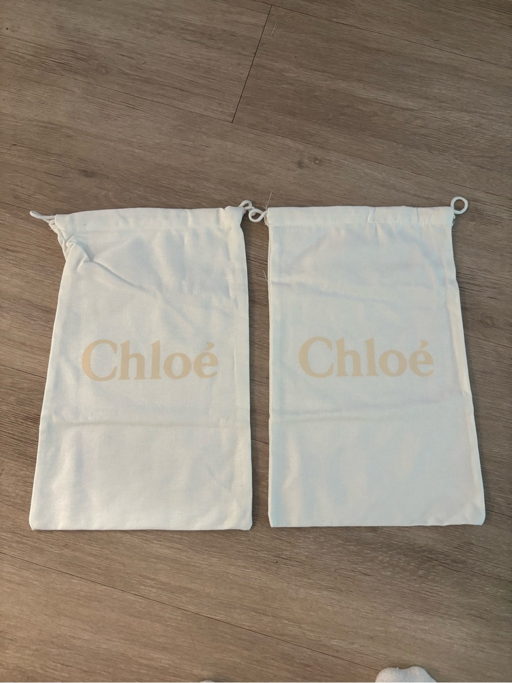 Cream Drawstring Shoe Dust Bag Set - Pack of 2